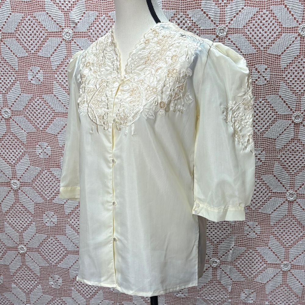 Cream Lace Blouse